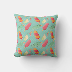 Summer Ice Cream Fun Throw Pillow