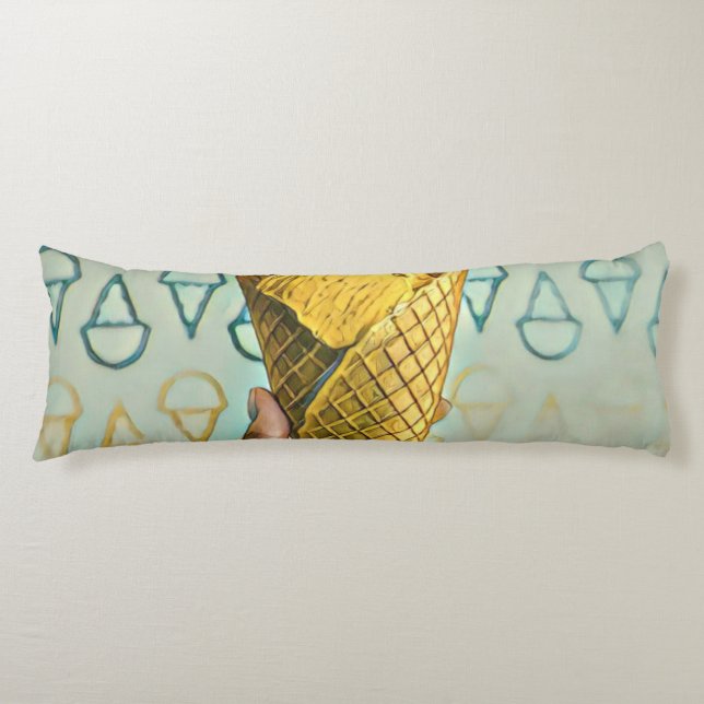 Summer ice cream lovers body pillow (Front)