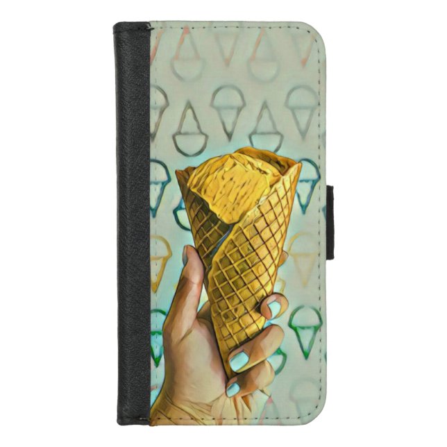Summer ice cream lovers iPhone wallet case (Front)