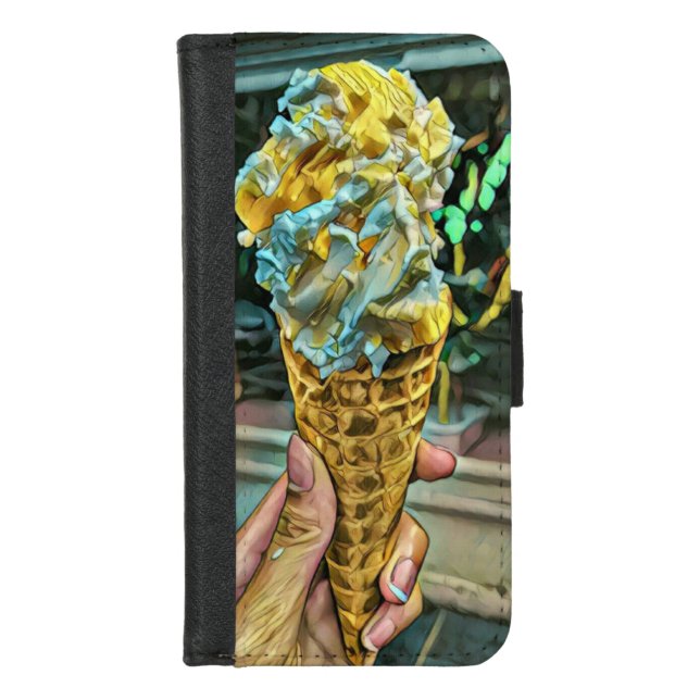Summer ice cream lovers iPhone wallet case (Front)