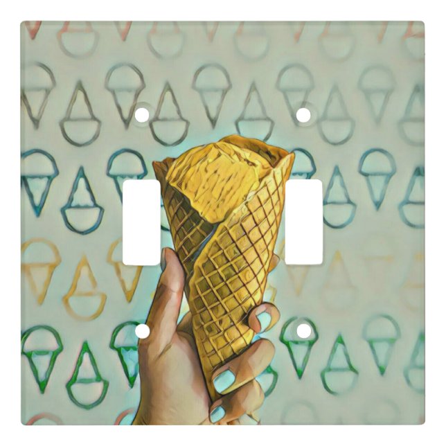Summer ice cream lovers light switch cover (Front)