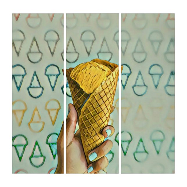 Summer ice cream lovers triptych (Front)