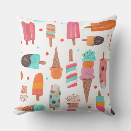 Summer ice_cream outdoor  Pillow