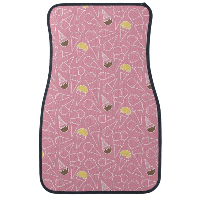 Summer Ice Cream Pattern Car Mat (Front)