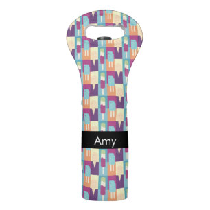 Summer Ice Cream Pattern Color Block Wine Bag