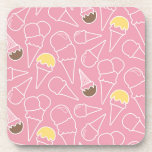 Summer Ice Cream Pattern Drink Coaster