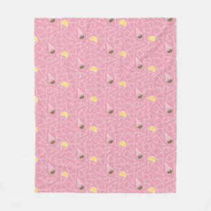 Summer Ice Cream Pattern Fleece Blanket