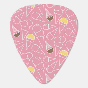 Summer Ice Cream Pattern Guitar Pick