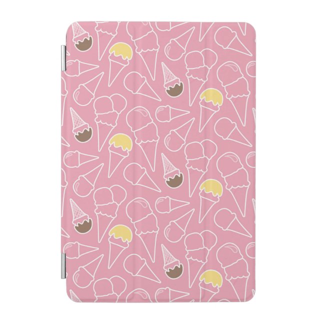 Summer Ice Cream Pattern iPad Mini Cover (Front)