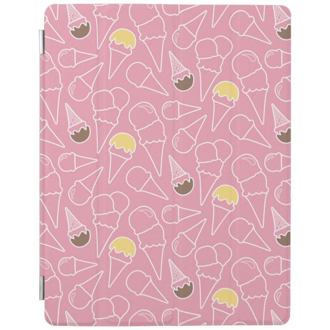 Summer Ice Cream Pattern iPad Smart Cover (Front)