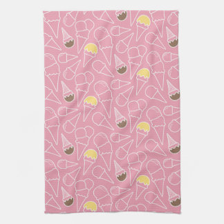 Summer Ice Cream Pattern Kitchen Towel
