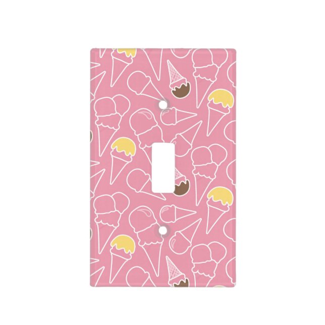 Summer Ice Cream Pattern Light Switch Cover (Front)