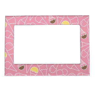 Summer Ice Cream Pattern Magnetic Frame