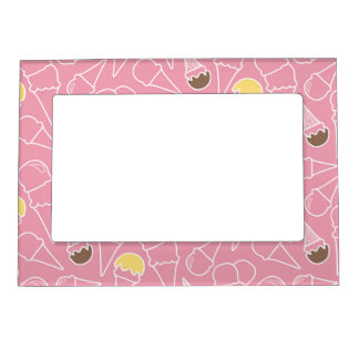 Summer Ice Cream Pattern Magnetic Frame