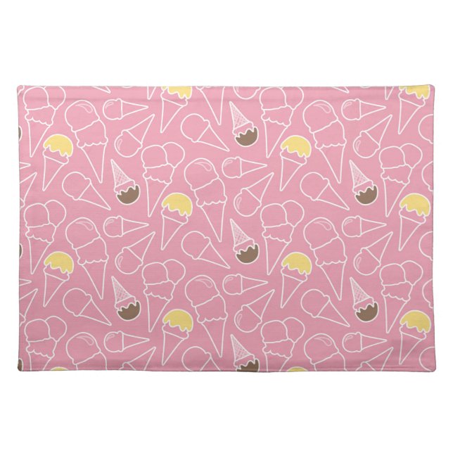 Summer Ice Cream Pattern Placemat (Front)