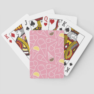 Summer Ice Cream Pattern Poker Cards