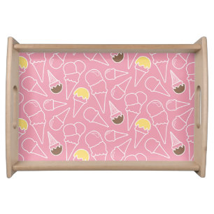 Summer Ice Cream Pattern Serving Tray