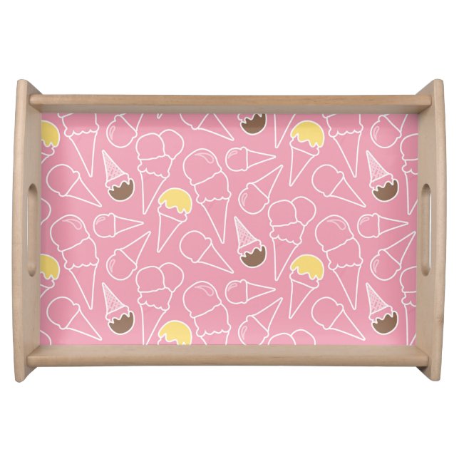 Summer Ice Cream Pattern Serving Tray (Front)