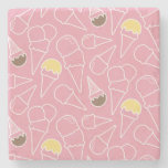 Summer Ice Cream Pattern Stone Coaster