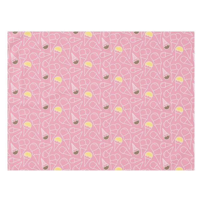 Summer Ice Cream Pattern Tablecloth (Front (Horizontal))