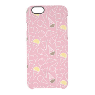 Summer Ice Cream Pattern Clear iPhone 6/6S Case