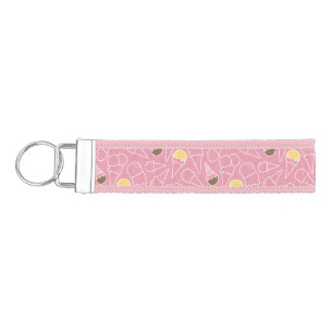 Summer Ice Cream Pattern Wrist Keychain