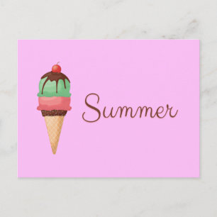 Summer Ice Cream Postcard