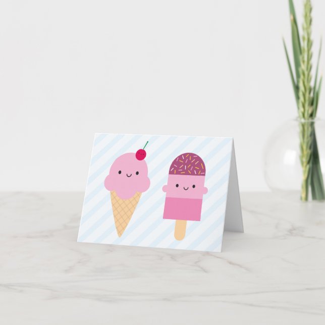 Summer Ice Cream Treats Card (Front)