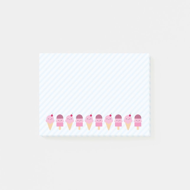 Summer Ice Cream Treats Post-it Notes (Front)