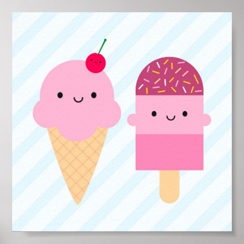 Summer Ice Cream Treats Poster