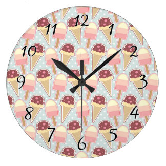 Ice Cream Cones Wall Clocks | Zazzle