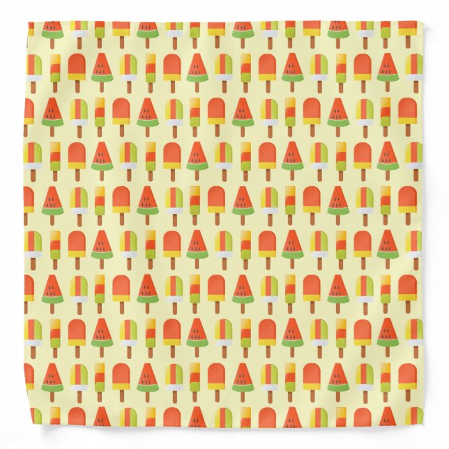 Summer Ice Lollies Pattern Bandana (Front)