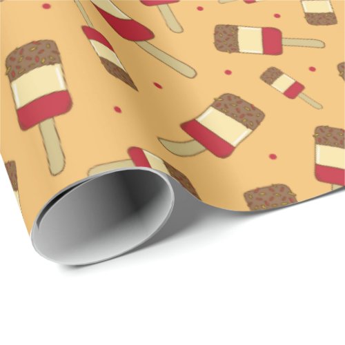 Summer Ice Lolly Posicle Food Pattern Wrapping Paper
