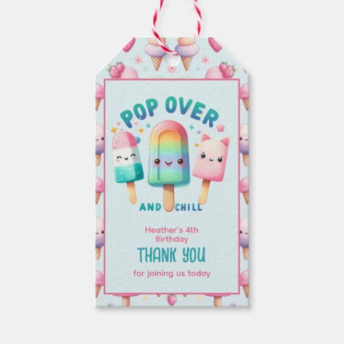 Summer Ice Pop Popsicle Ice Cream Birthday Kids Gift Tags