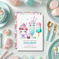Summer Ice Pop Popsicle Ice Cream Birthday Kids Invitation