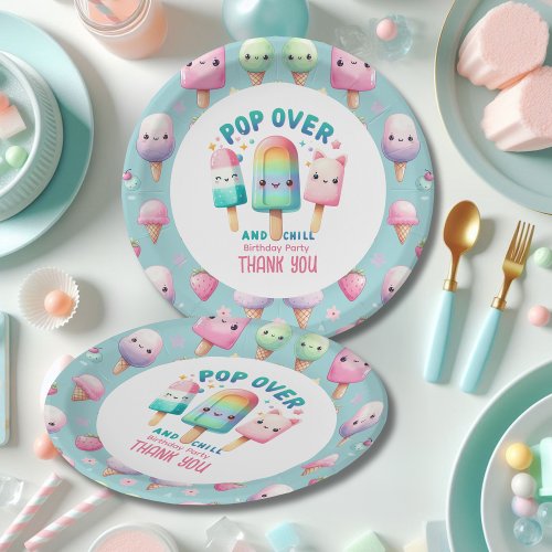 Summer Ice Pop Popsicle Ice Cream Birthday Kids Paper Plates