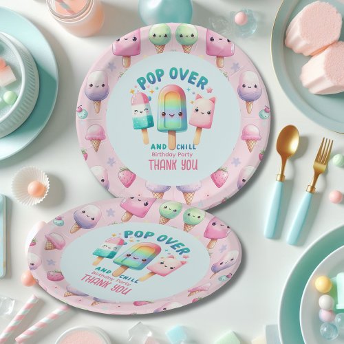 Summer Ice Pop Popsicle Ice Cream Birthday Kids Paper Plates