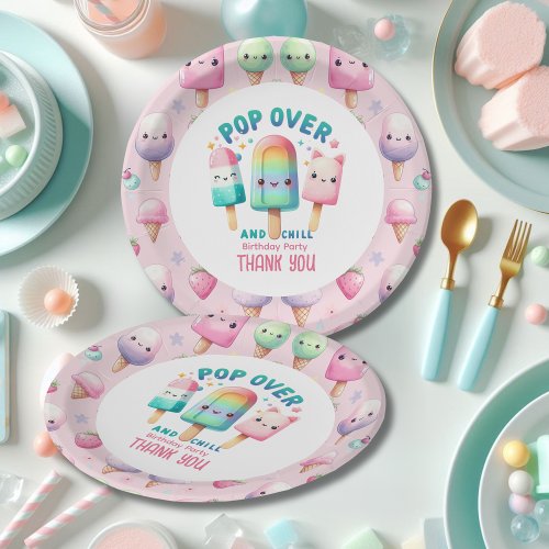 Summer Ice Pop Popsicle Ice Cream Birthday Kids Paper Plates