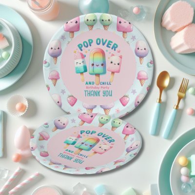 Summer Ice Pop Popsicle Ice Cream Birthday Kids Paper Plates