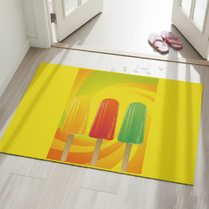 Summer Ice Pops Trio Bright Popsicles Doormat