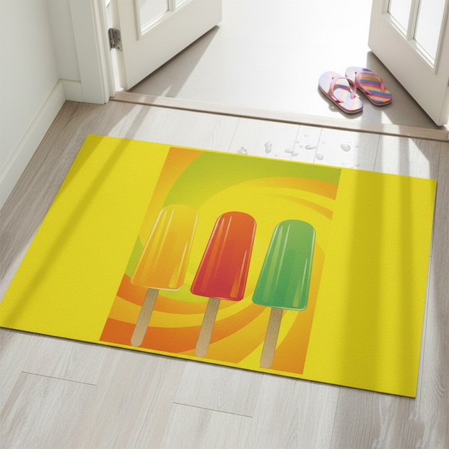 Summer Ice Pops Trio Bright Popsicles Doormat (Creator Uploaded)