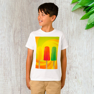 Summer Ice Pops Trio Bright Popsicles T-Shirt