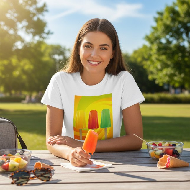 Summer Ice Pops Trio Bright Popsicles T-Shirt (Creator Uploaded)
