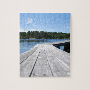 Summer idyll on a lonely Swedish fjord Jigsaw Puzzle