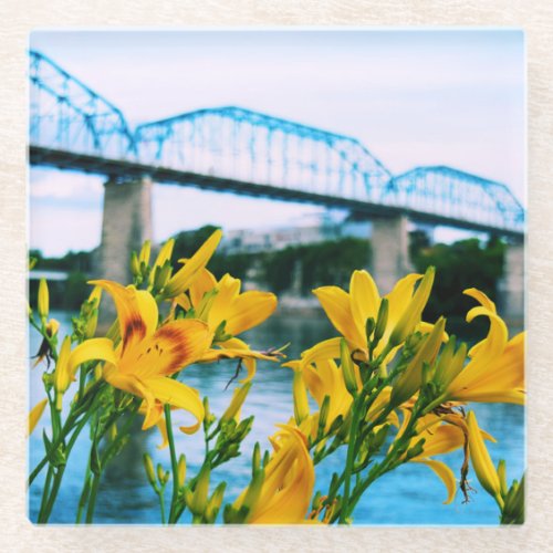 Summer in Chattanooga TN _ Walnut Street Bridge Glass Coaster