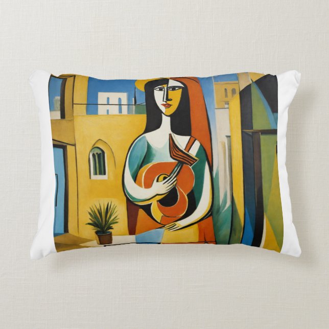 "Summer in Dubai Pillow" Accent Pillow (Front)