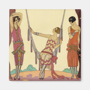 Summer in France Art Deco Magnet