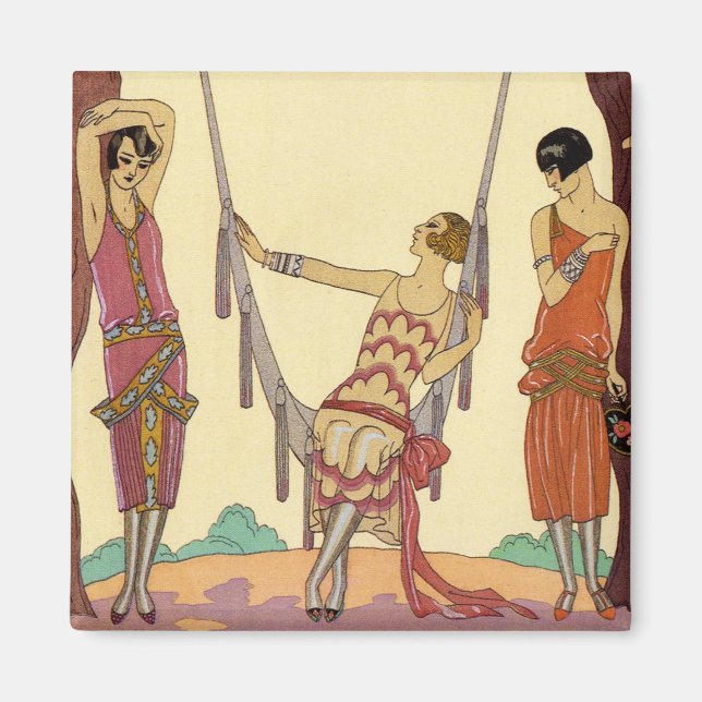 Summer in France Art Deco Magnet (Front)