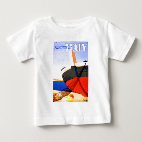 Summer in Italy Vintage Travel Baby T_Shirt