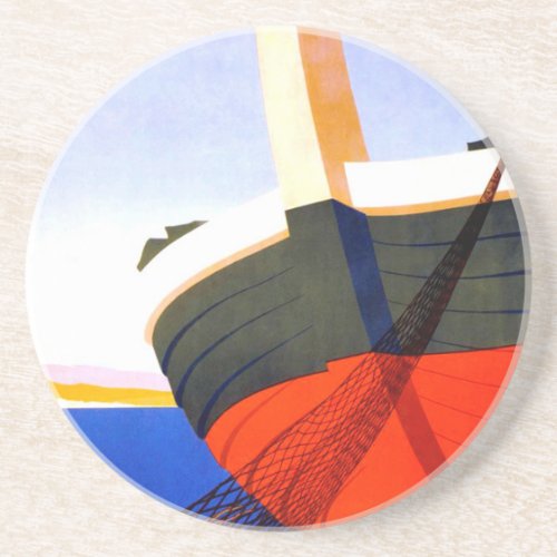 Summer in Italy Vintage Travel Drink Coaster